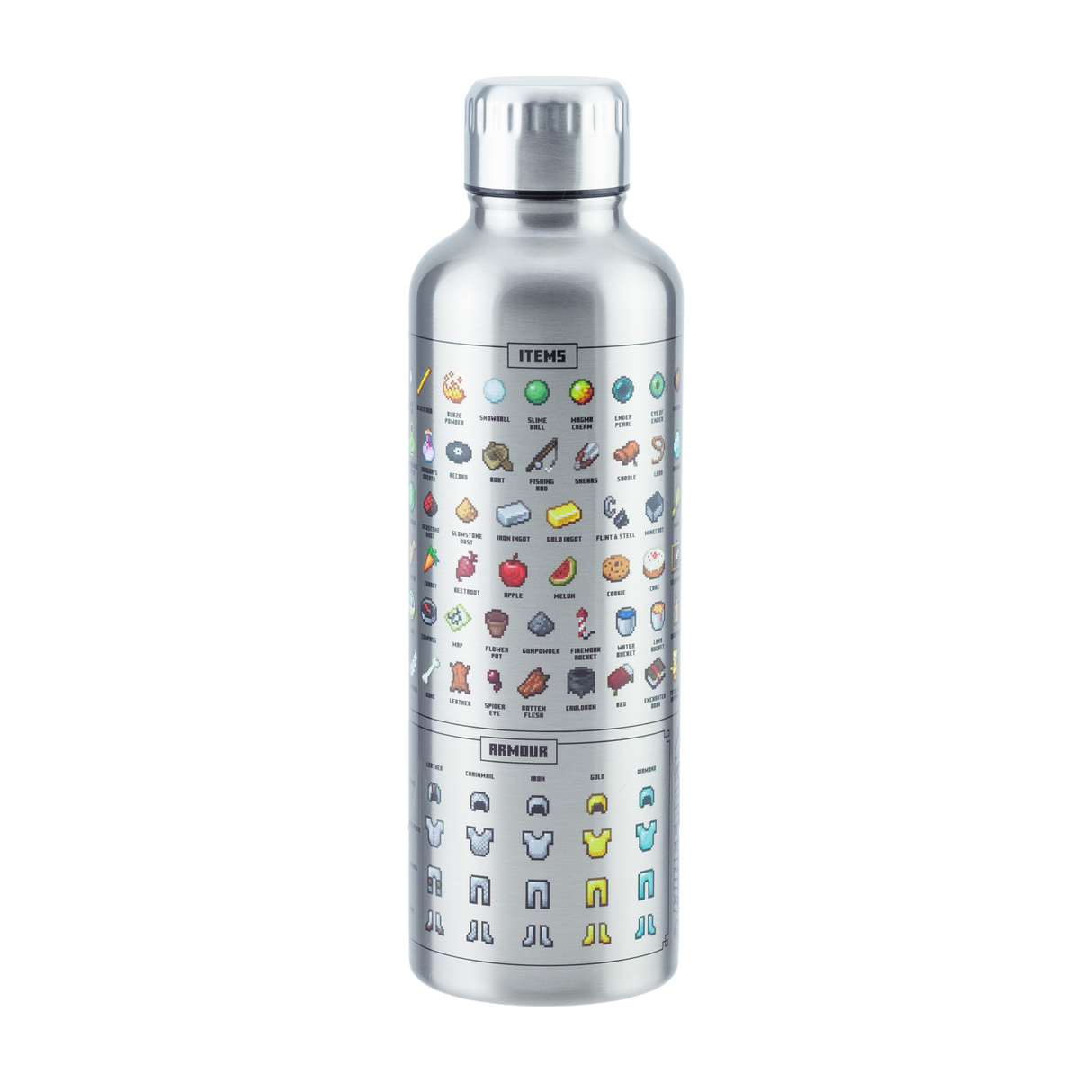 Sticla termica de voiaj model Minecraft material INOX capac prin insurubare inchidere etansa,capacitate 500ml licenta