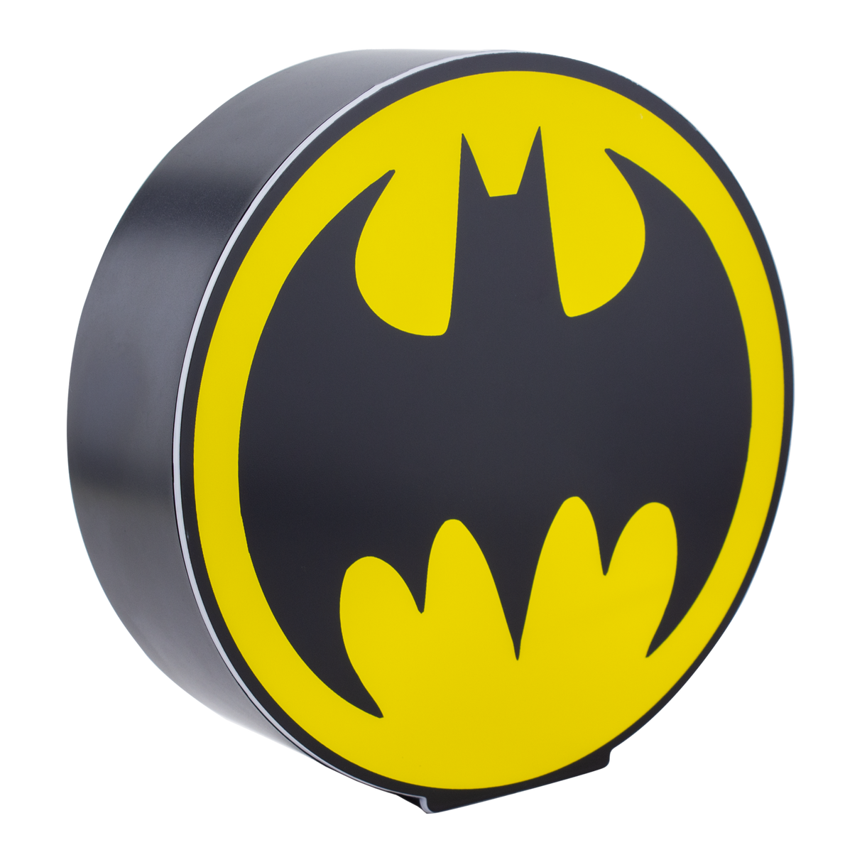 Lampa decorativa model Batman de veghe noptiera birou sau gaming semn luminos LED forma logo diametru 16cm licenta