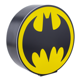 Lampa decorativa model Batman de veghe noptiera birou sau gaming semn luminos LED forma logo diametru 16cm licenta